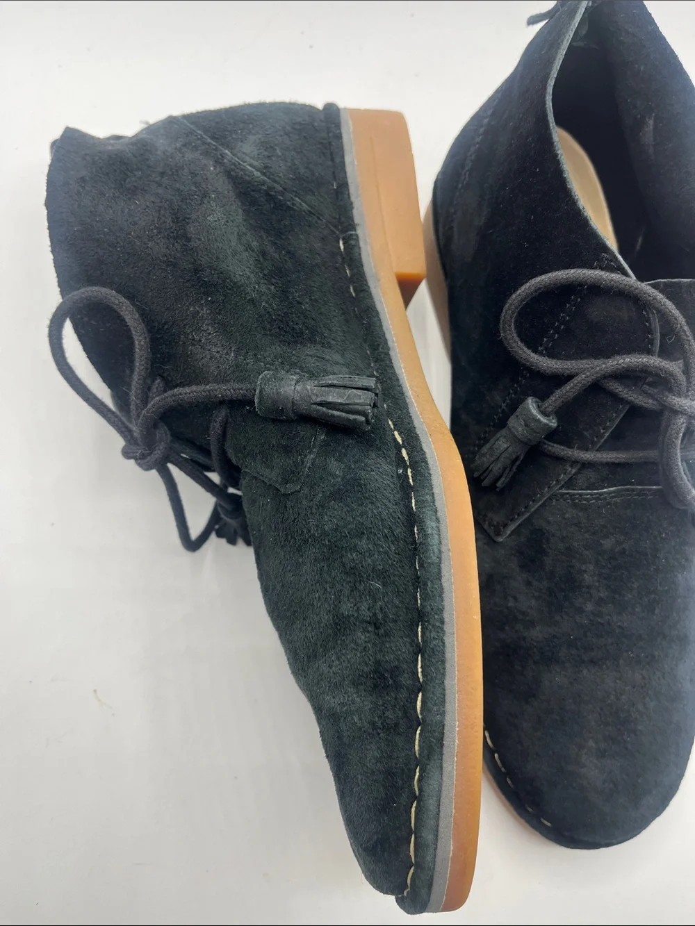 Hush Puppies Black Suede Ankle Shoes/ Boots